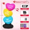 GOOSH 4 FT Valentines Day Inflatables Three Hearts for Wedding Party